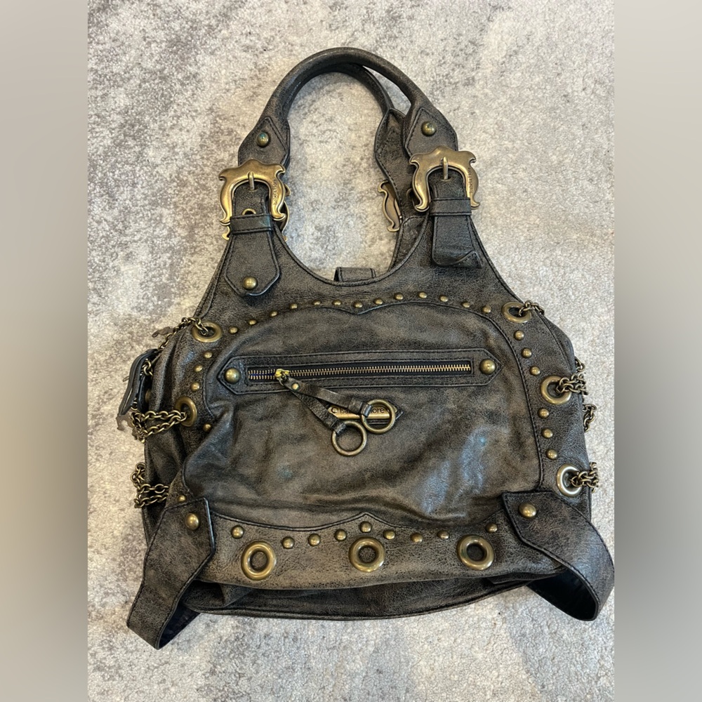 EUC Isabella Fiore Black and Red Skull Tote - Picture 2 of 8